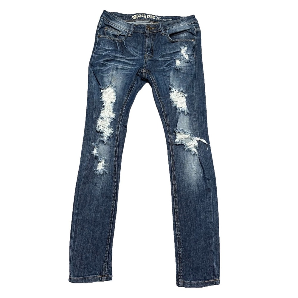 Machine Nouvelle Mode Distressed Skinny Jeans Women's Size 27 (Italy 41) Stretch